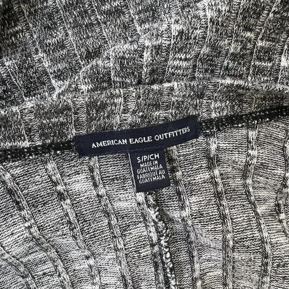 American Eagle Gray Open Duster Cardigan Sweater Soft Long Sleeve Small - Picture 6 of 6